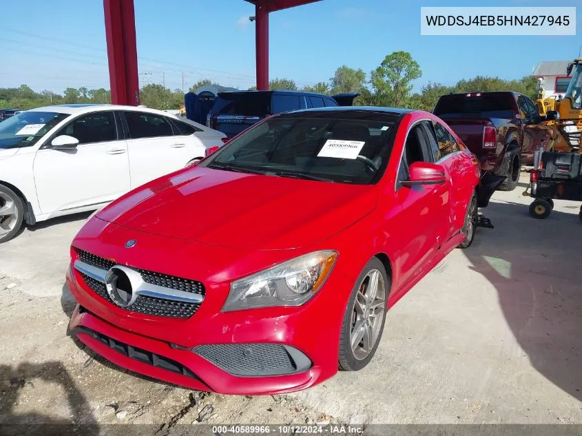 2017 Mercedes-Benz Cla 250 VIN: WDDSJ4EB5HN427945 Lot: 40589966