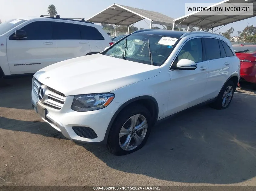 2017 Mercedes-Benz Glc 300 VIN: WDC0G4JB6HV008731 Lot: 40620108