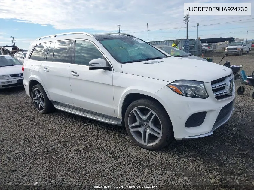 2017 Mercedes-Benz Gls 550 4Matic VIN: 4JGDF7DE9HA924730 Lot: 40632596