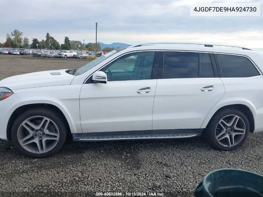 2017 Mercedes-Benz Gls 550 4Matic VIN: 4JGDF7DE9HA924730 Lot: 40632596