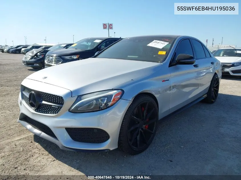 2017 Mercedes-Benz C 43 4Matic Amg VIN: 55SWF6EB4HU195036 Lot: 40647545