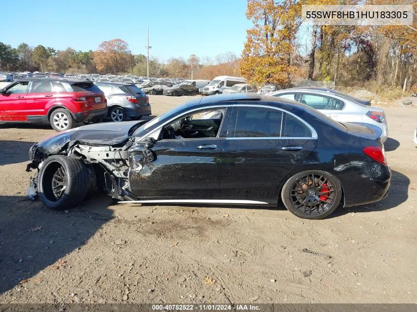 2017 Mercedes-Benz C 63 Amg-S VIN: 55SWF8HB1HU183305 Lot: 40752522