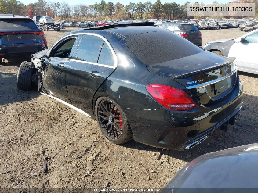 2017 Mercedes-Benz C 63 Amg-S VIN: 55SWF8HB1HU183305 Lot: 40752522