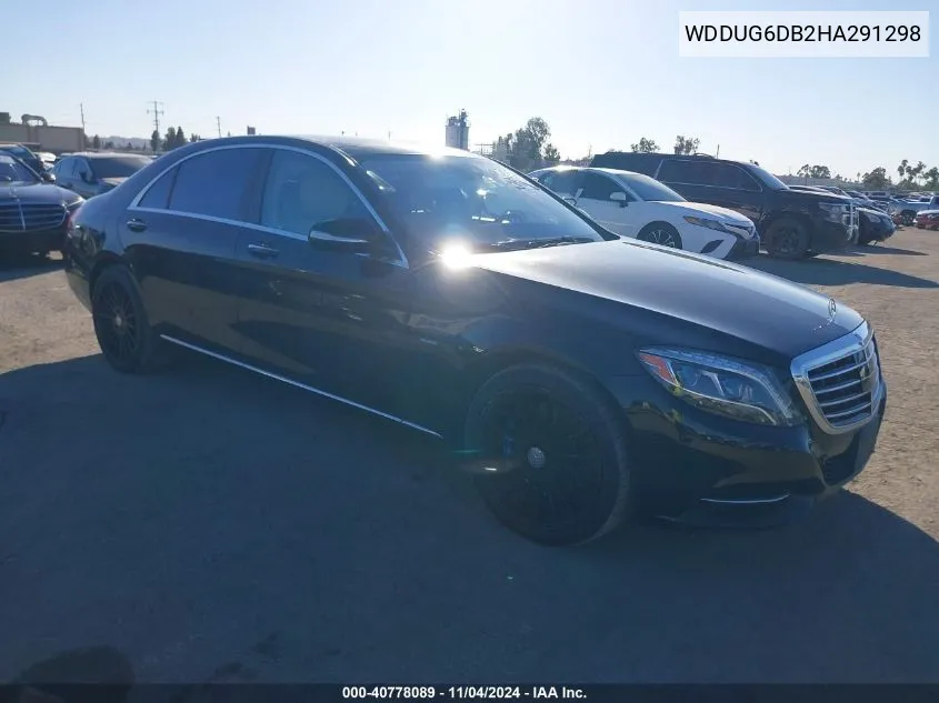 2017 Mercedes-Benz S 550E Plug-In Hybrid VIN: WDDUG6DB2HA291298 Lot: 40778089