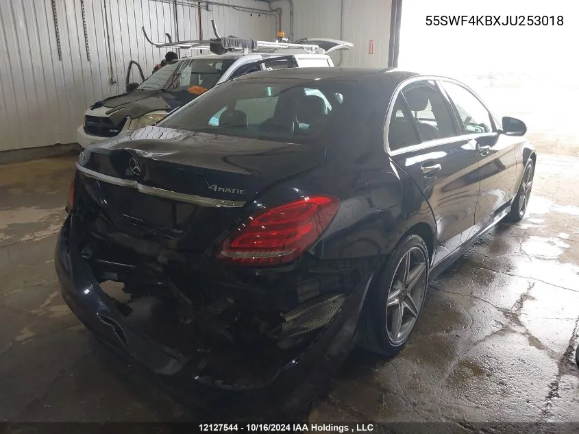 2018 Mercedes-Benz C 300 VIN: 55SWF4KBXJU253018 Lot: 12127544