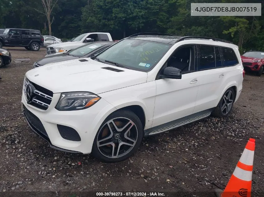 2018 Mercedes-Benz Gls 550 4Matic VIN: 4JGDF7DE8JB007519 Lot: 39798273