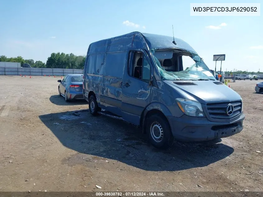 2018 Mercedes-Benz Sprinter 2500 Standard Roof V6 VIN: WD3PE7CD3JP629052 Lot: 39838782