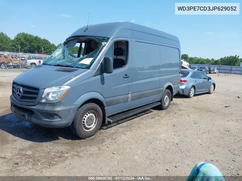 2018 Mercedes-Benz Sprinter 2500 Standard Roof V6 VIN: WD3PE7CD3JP629052 Lot: 39838782