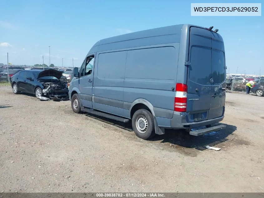 2018 Mercedes-Benz Sprinter 2500 Standard Roof V6 VIN: WD3PE7CD3JP629052 Lot: 39838782