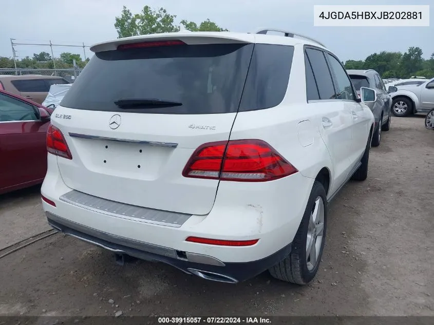 4JGDA5HBXJB202881 2018 Mercedes-Benz Gle 350 4Matic