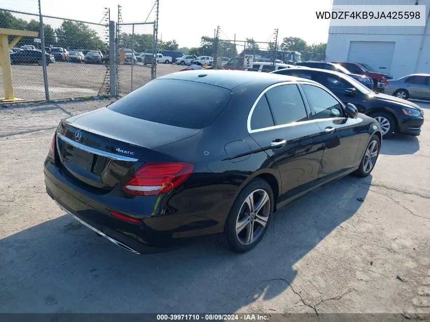 2018 Mercedes-Benz E 300 4Matic VIN: WDDZF4KB9JA425598 Lot: 39971710