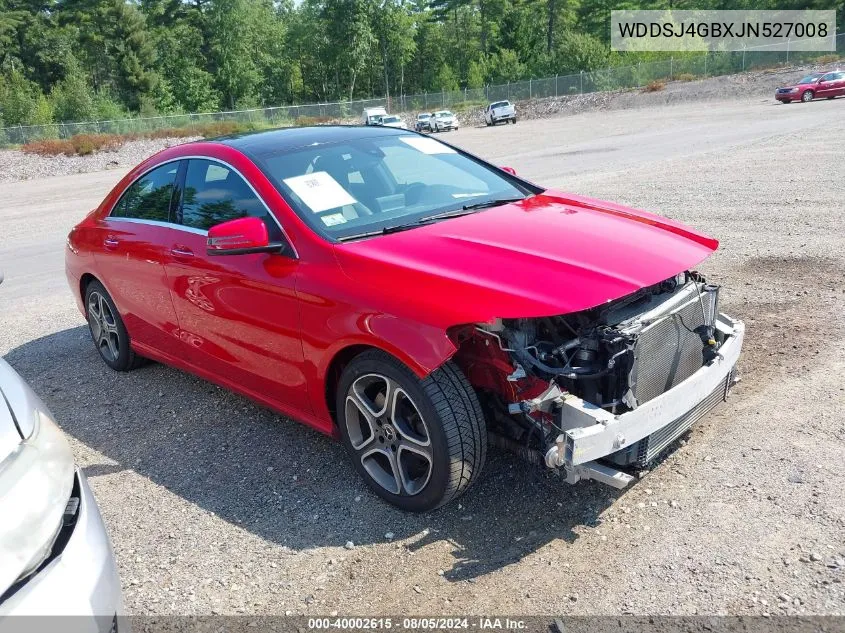 2018 Mercedes-Benz Cla 250 4Matic VIN: WDDSJ4GBXJN527008 Lot: 40002615