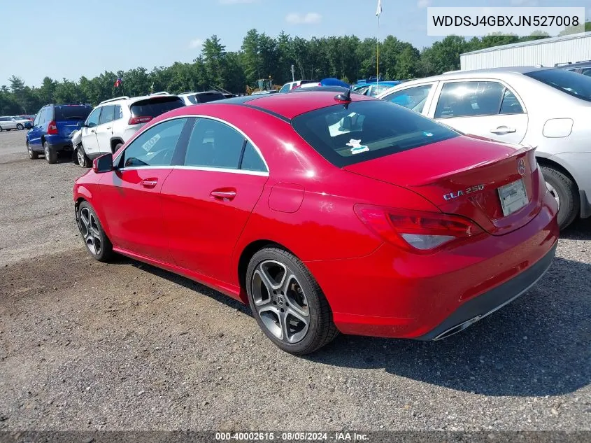 2018 Mercedes-Benz Cla 250 4Matic VIN: WDDSJ4GBXJN527008 Lot: 40002615