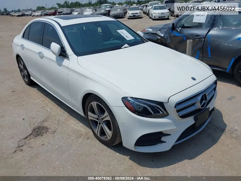 2018 Mercedes-Benz E 300 VIN: WDDZF4JBXJA456022 Lot: 40079362