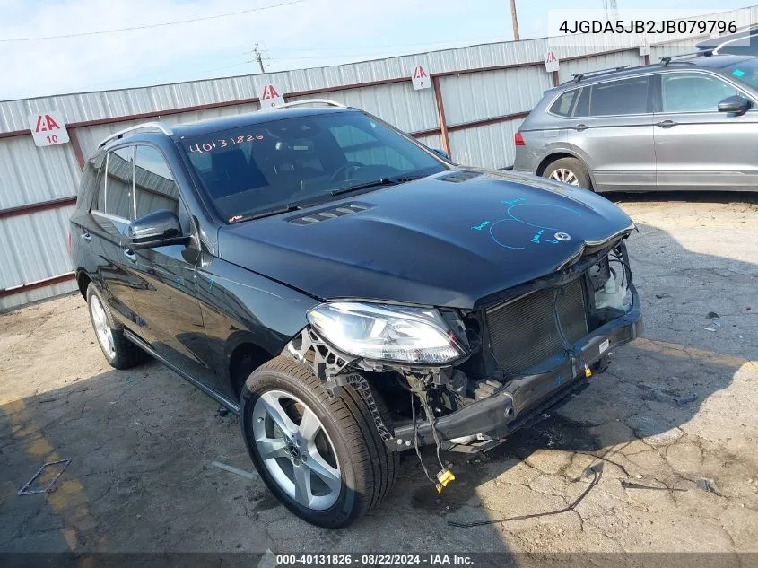 2018 Mercedes-Benz Gle 350 VIN: 4JGDA5JB2JB079796 Lot: 40131826