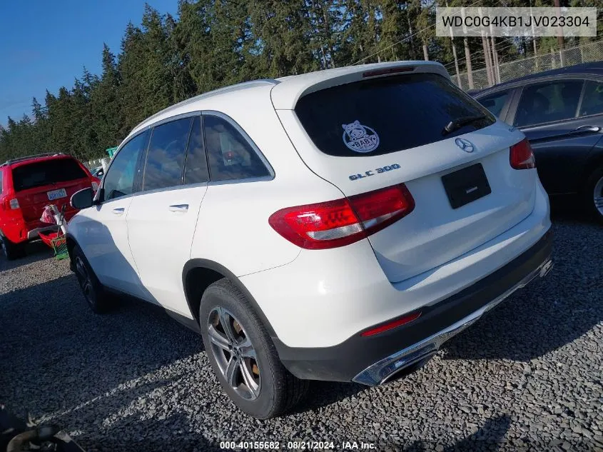 2018 Mercedes-Benz Glc 300 4Matic VIN: WDC0G4KB1JV023304 Lot: 40155682