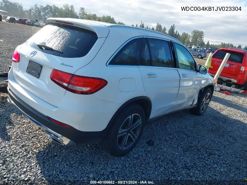 2018 Mercedes-Benz Glc 300 4Matic VIN: WDC0G4KB1JV023304 Lot: 40155682