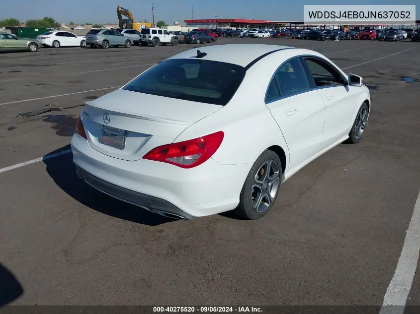 2018 Mercedes-Benz Cla 250 VIN: WDDSJ4EB0JN637052 Lot: 40275520