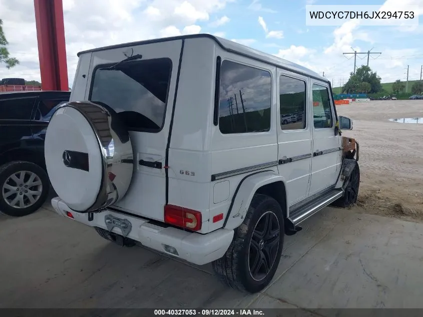 2018 Mercedes-Benz Amg G 63 4Matic VIN: WDCYC7DH6JX294753 Lot: 40327053