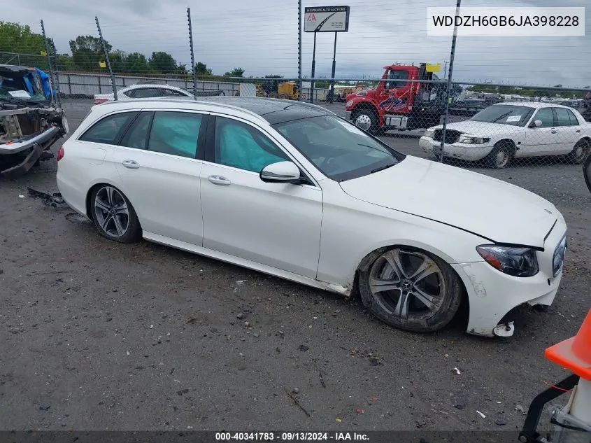 2018 Mercedes-Benz E 400 4Matic VIN: WDDZH6GB6JA398228 Lot: 40341783