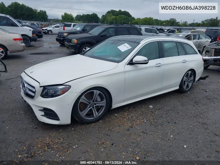 2018 Mercedes-Benz E 400 4Matic VIN: WDDZH6GB6JA398228 Lot: 40341783