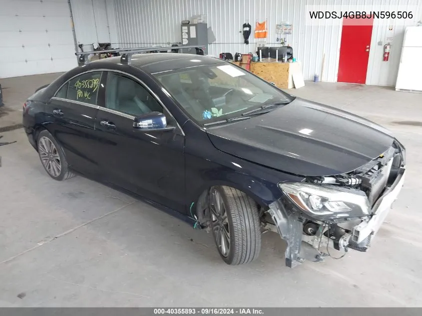 2018 Mercedes-Benz Cla 250 4Matic VIN: WDDSJ4GB8JN596506 Lot: 40355893