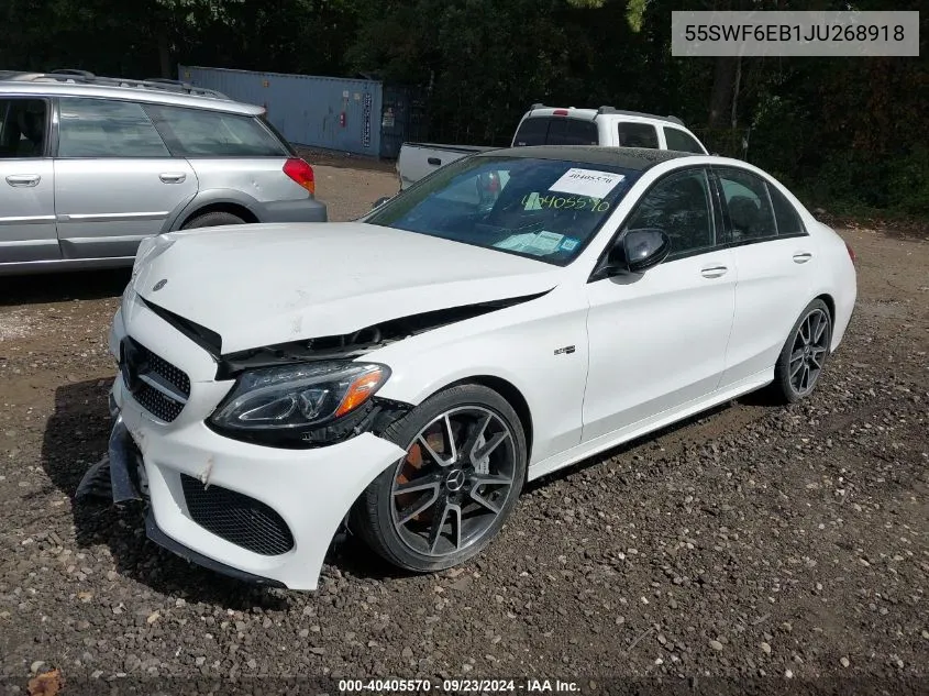 2018 Mercedes-Benz Amg C 43 4Matic VIN: 55SWF6EB1JU268918 Lot: 40405570