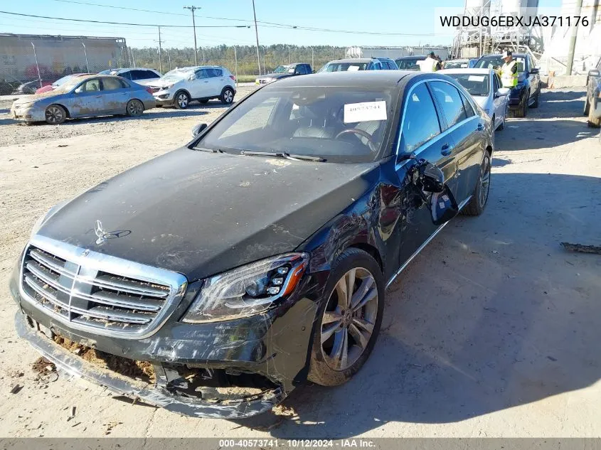 2018 Mercedes-Benz S 450 4Matic VIN: WDDUG6EBXJA371176 Lot: 40573741