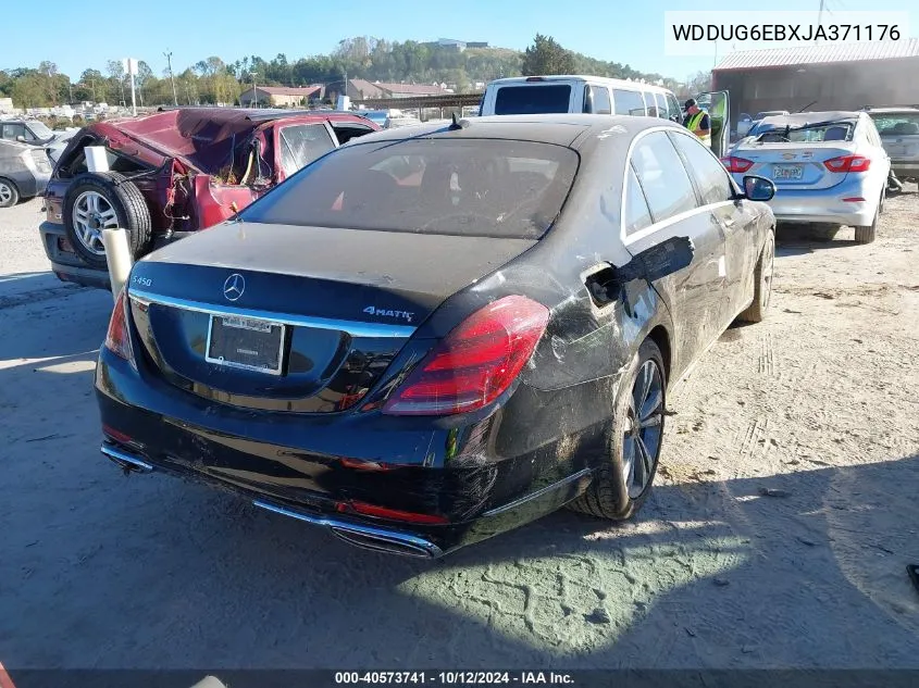 2018 Mercedes-Benz S 450 4Matic VIN: WDDUG6EBXJA371176 Lot: 40573741