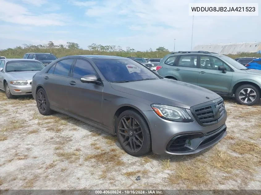 2018 Mercedes-Benz Amg S 63 4Matic VIN: WDDUG8JB2JA421523 Lot: 40608624