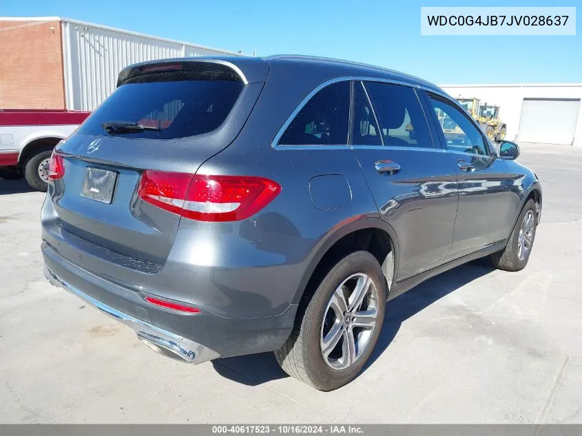 2018 Mercedes-Benz Glc 300 VIN: WDC0G4JB7JV028637 Lot: 40617523