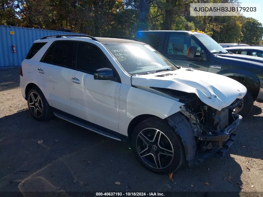 2018 Mercedes-Benz Gle 350 4Matic VIN: 4JGDA5HB3JB179203 Lot: 40637193