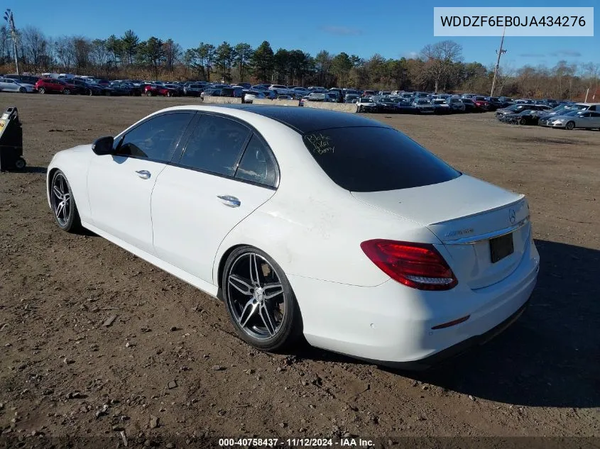 2018 Mercedes-Benz Amg E 43 4Matic VIN: WDDZF6EB0JA434276 Lot: 40758437