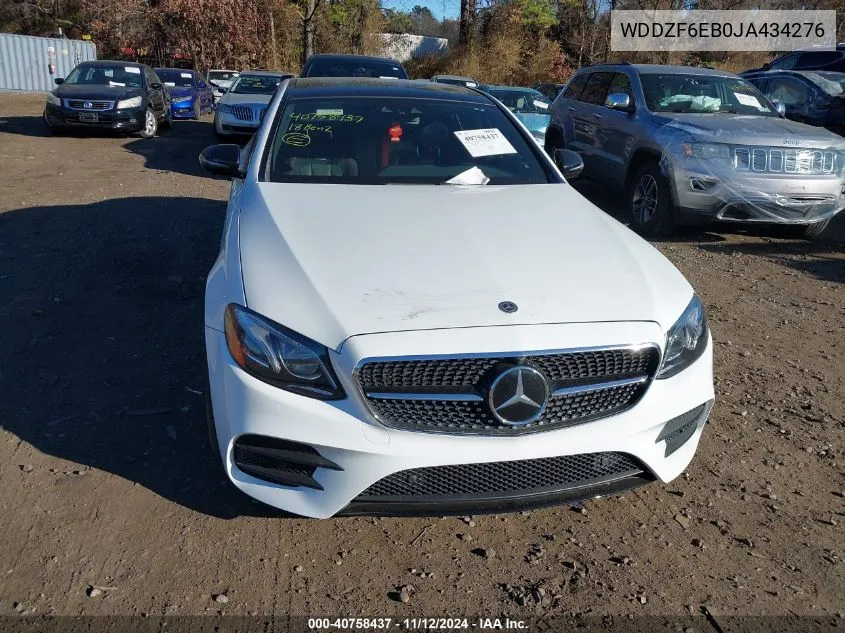 2018 Mercedes-Benz Amg E 43 4Matic VIN: WDDZF6EB0JA434276 Lot: 40758437