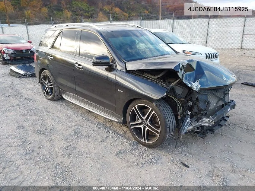 2018 Mercedes-Benz Amg Gle 43 4Matic VIN: 4JGDA6EB4JB115925 Lot: 40773468