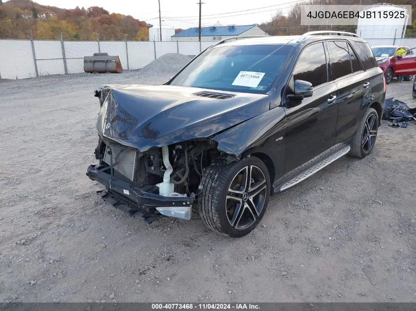 2018 Mercedes-Benz Amg Gle 43 4Matic VIN: 4JGDA6EB4JB115925 Lot: 40773468