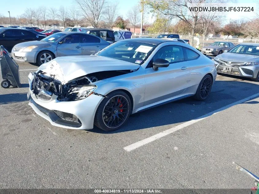 2018 Mercedes-Benz Amg C 63 S VIN: WDDWJ8HB5JF637224 Lot: 40834819