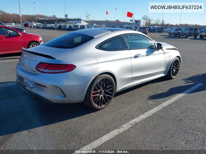 2018 Mercedes-Benz Amg C 63 S VIN: WDDWJ8HB5JF637224 Lot: 40834819