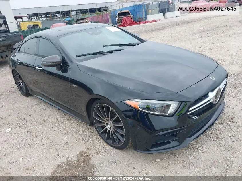 2019 Mercedes-Benz Amg Cls 53 S 4Matic VIN: WDD2J6BB0KA027645 Lot: 39850148