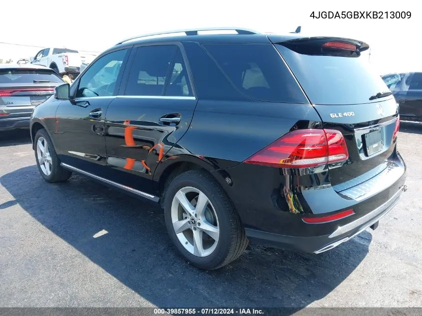 2019 Mercedes-Benz Gle 400 4Matic VIN: 4JGDA5GBXKB213009 Lot: 39857955