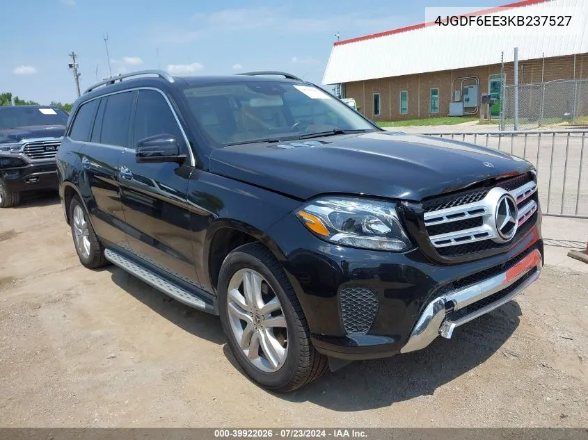 2019 Mercedes-Benz Gls 450 4Matic VIN: 4JGDF6EE3KB237527 Lot: 39922026