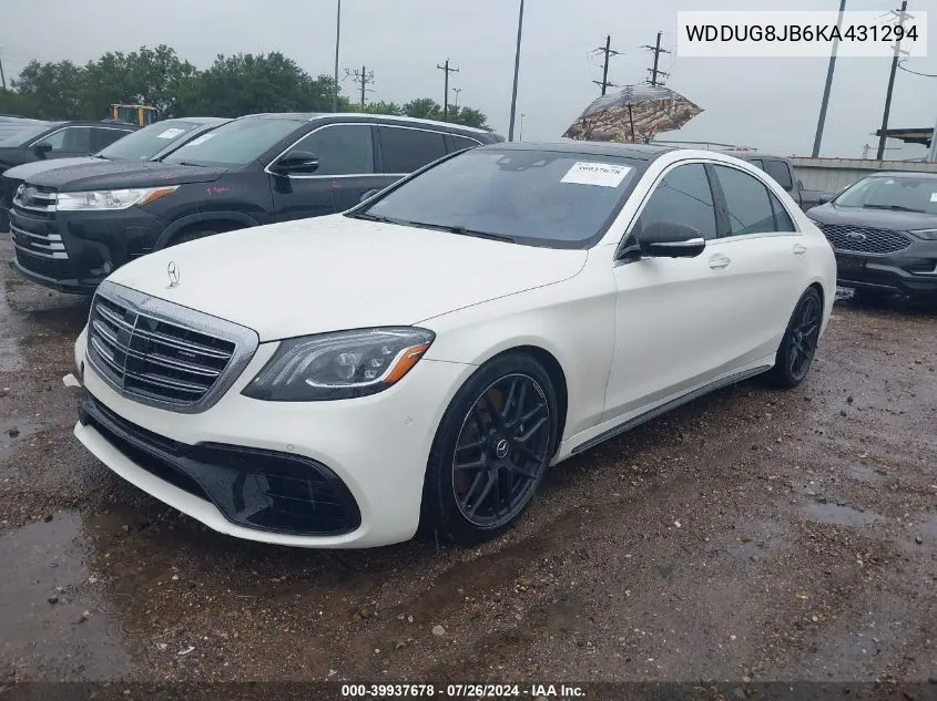 2019 Mercedes-Benz Amg S 63 63 Amg 4Matic VIN: WDDUG8JB6KA431294 Lot: 39937678