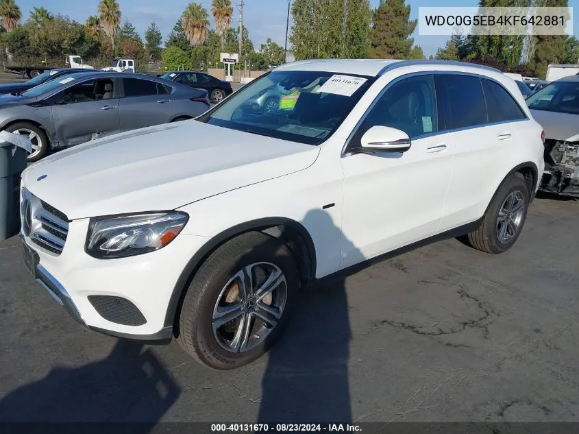 2019 Mercedes-Benz Glc 350E 4Matic VIN: WDC0G5EB4KF642881 Lot: 40131670