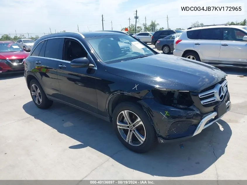 2019 Mercedes-Benz Glc 300 VIN: WDC0G4JB7KV172965 Lot: 40136897