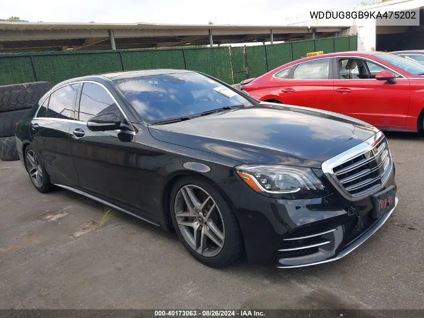 2019 Mercedes-Benz S 560 4Matic VIN: WDDUG8GB9KA475202 Lot: 40173063