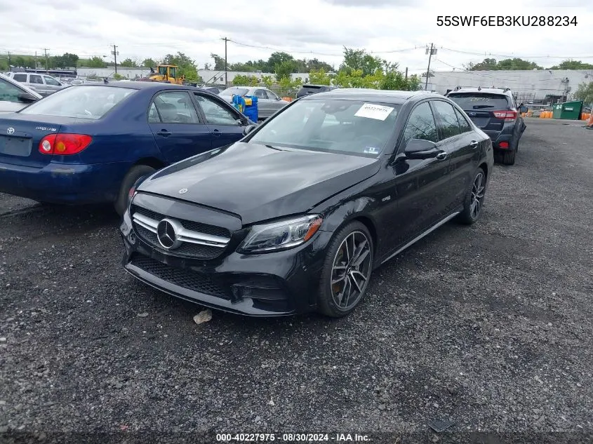 2019 Mercedes-Benz Amg C 43 4Matic VIN: 55SWF6EB3KU288234 Lot: 40227975