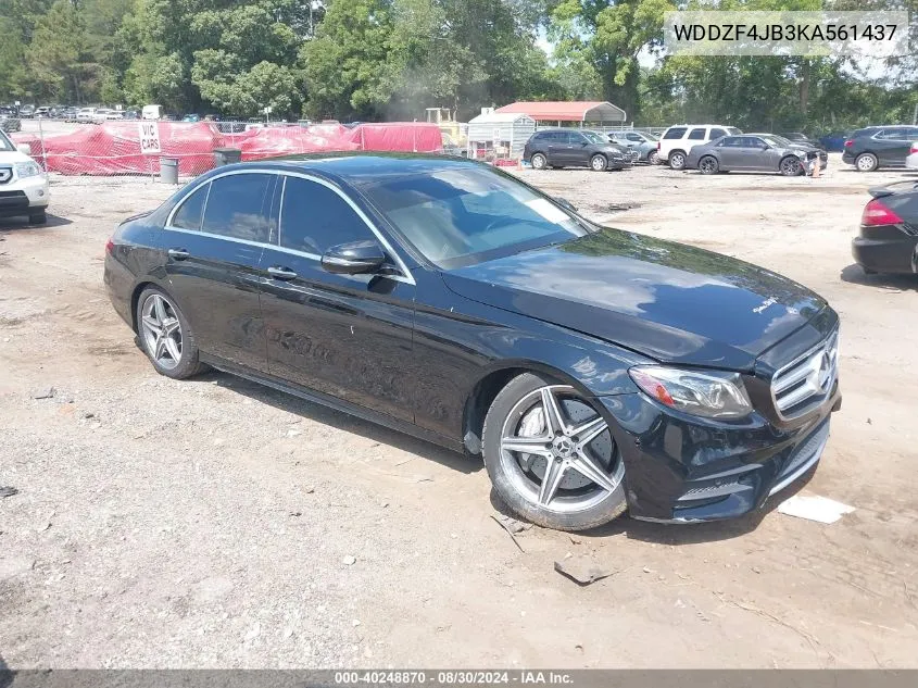 2019 Mercedes-Benz E 300 VIN: WDDZF4JB3KA561437 Lot: 40248870