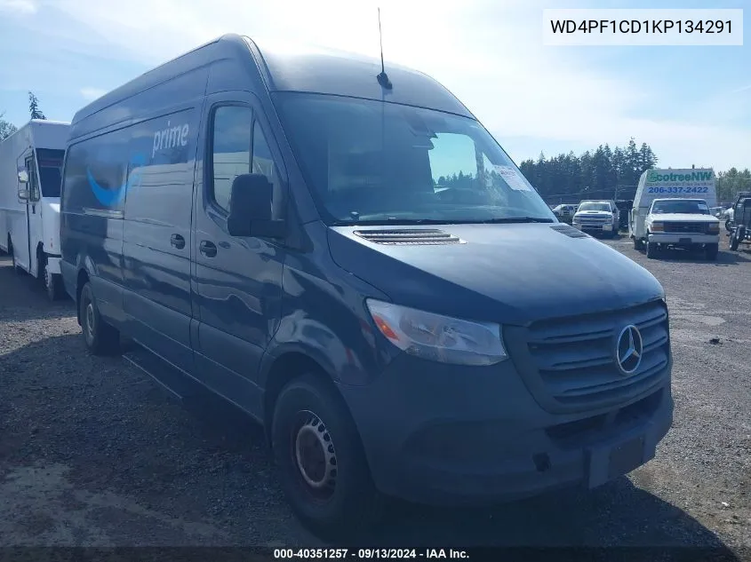 2019 Mercedes-Benz Sprinter 2500 High Roof V6 VIN: WD4PF1CD1KP134291 Lot: 40351257