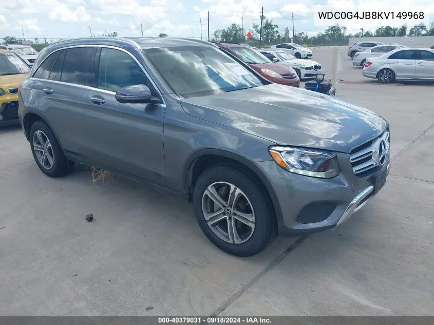 2019 Mercedes-Benz Glc 300 VIN: WDC0G4JB8KV149968 Lot: 40379031