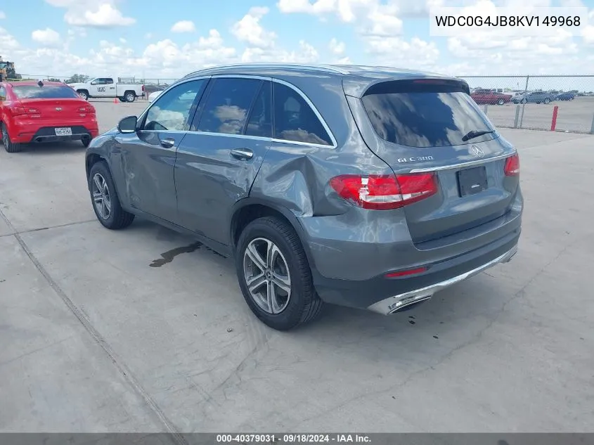 2019 Mercedes-Benz Glc 300 VIN: WDC0G4JB8KV149968 Lot: 40379031